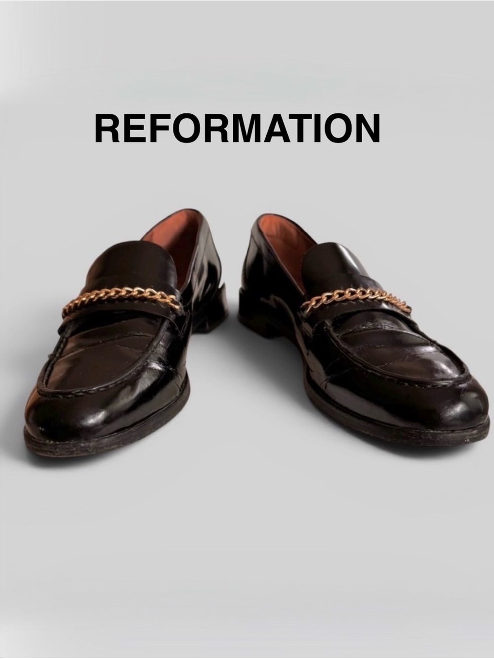 Reformation Adina Chain Loafers Size 10
